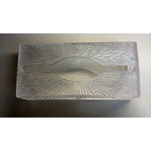 Celebrity Inc Art Deco Lucite Tissue Box Cover Clear Acrylic 10" USA Glamour MCM
